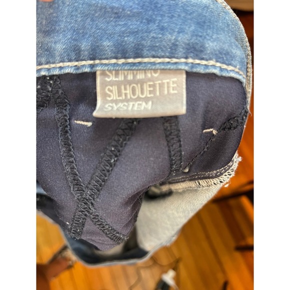 Melissa McCartney Seven Mid Rise Patchwork Skinny Ankle Jeans, Plus Size 16W - Picture 10 of 11